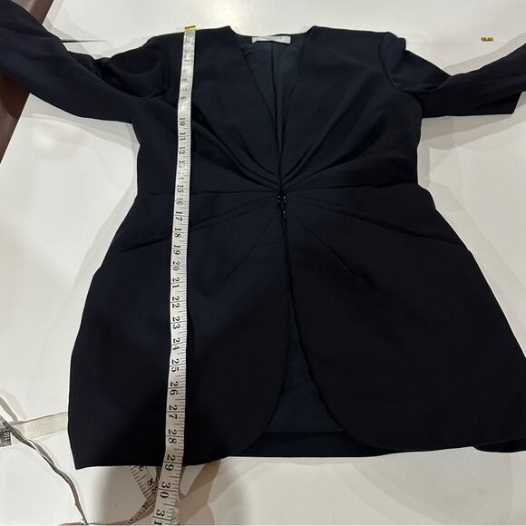 MM Lafleur Carmen Jacket Sharkskin Ink Wool Blend Blazer Size 6 - Picture 11 of 12